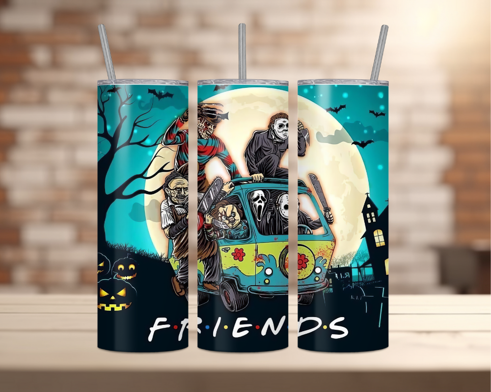 Halloween Movie Characters - 20oz Tumbler - (Friends 1)