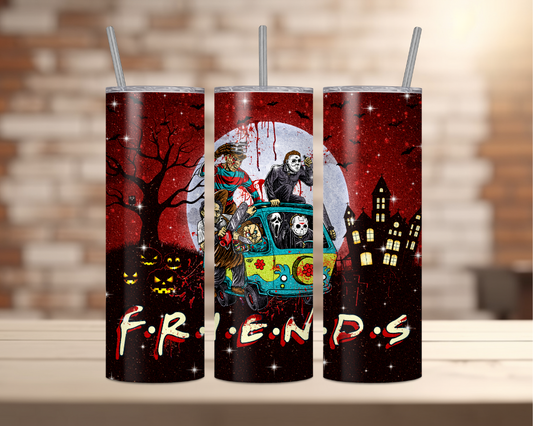 Halloween Movie Characters - 20oz Tumbler - (Friends 3)