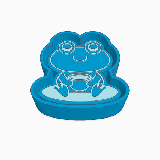 Frog with Coffee Freshie Mold
