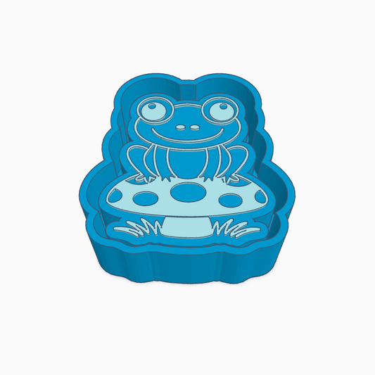 Frog on Mushroom Freshie Mold