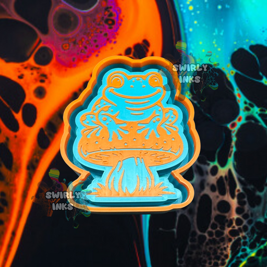 Frog on Mushroom Freshie Mold