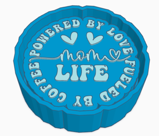 Fueled By Coffee Powered By Love Mom Life Saying Freshie Mold