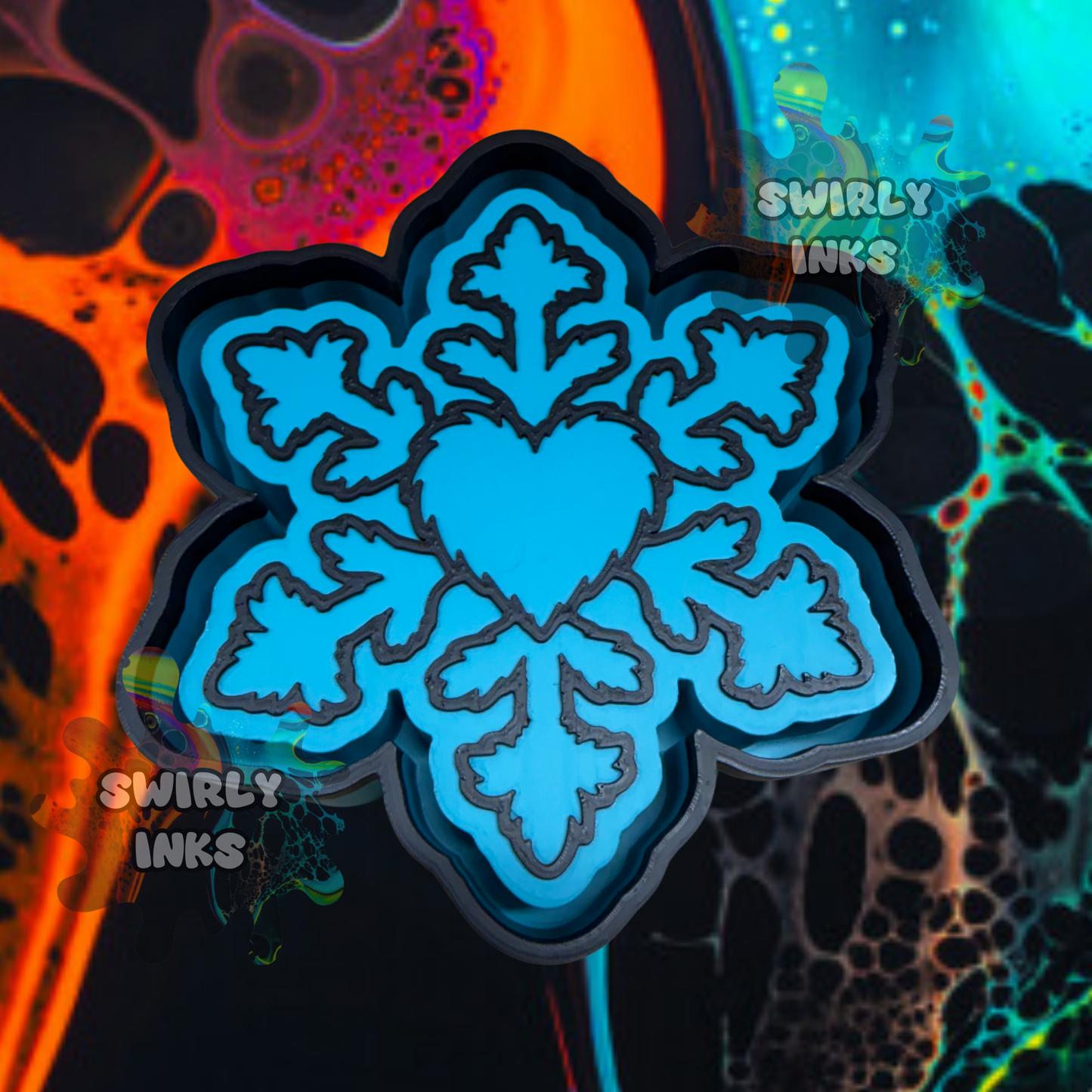 Fuzzy Snowflake Freshie Mold