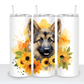 Dogs with Sunflowers