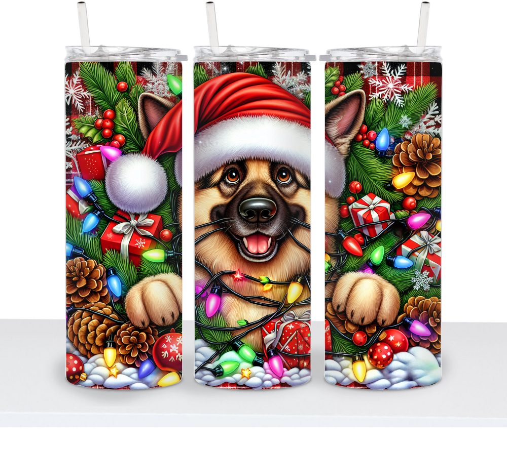 Christmas Dogs with Lights