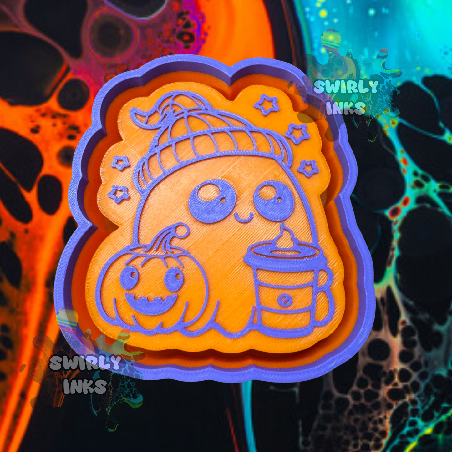 Ghost Coffee Pumpkin Freshie Mold