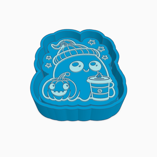 Ghost Coffee Pumpkin Freshie Mold