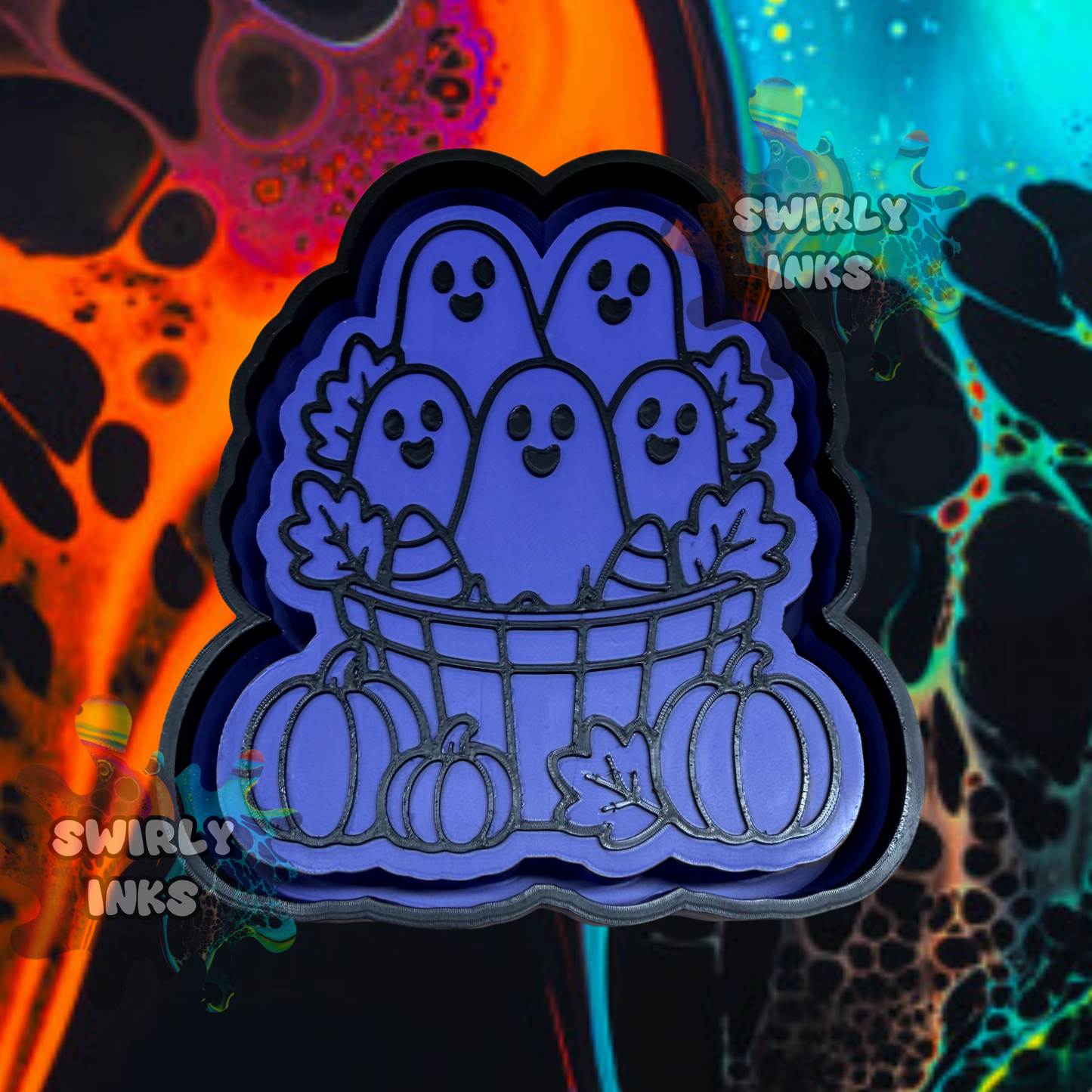 Ghost in Basket Freshie Mold