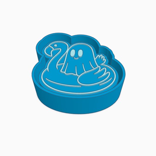 Ghost on Flamingo Float Freshie Mold
