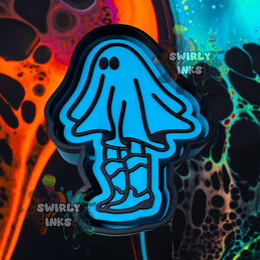 Ghost with Cowboy Boots Freshie Mold