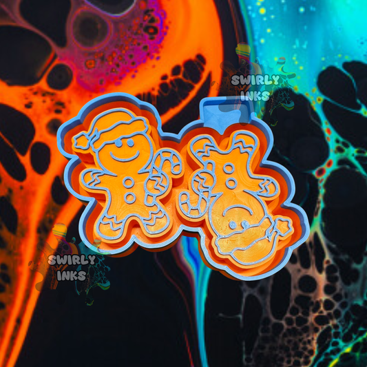 Gingerbread Candy Canes Vents Freshie Mold