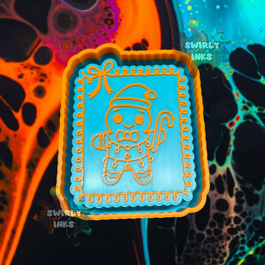 Gingerbread Frame Bow Freshie Mold