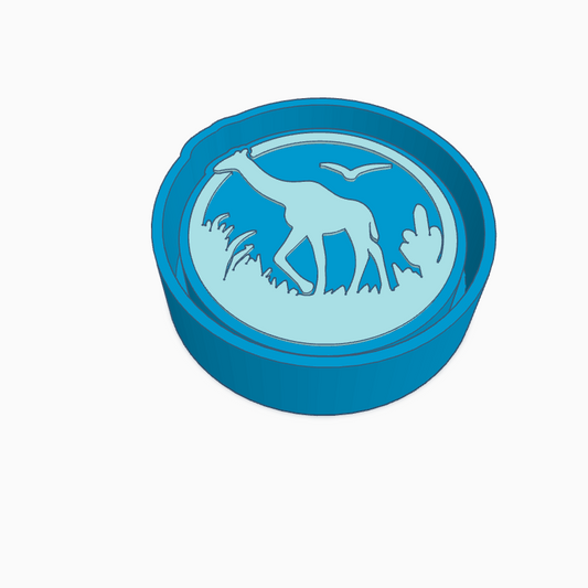 Giraffe Round Freshie Mold