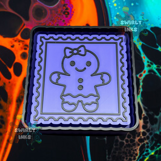 Girl Gingerbread Stamp Freshie Mold