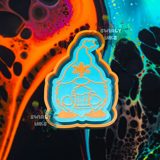 Gnome with Beer Freshie Mold