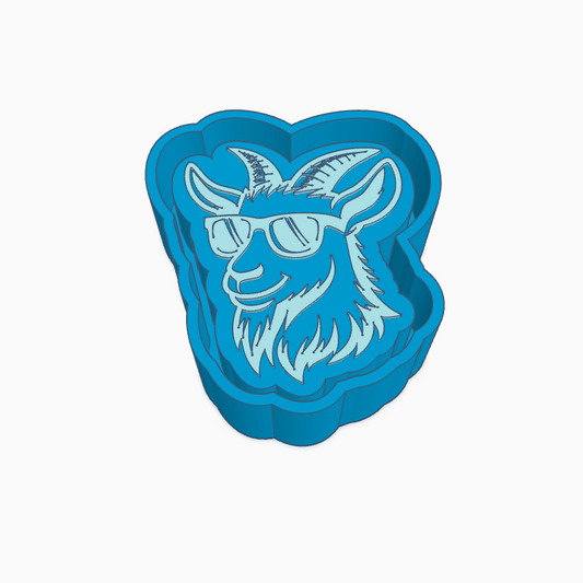 Goat Wearing Sunglasses Freshie Mold