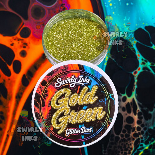 Gold Green Glitter Dust 1oz