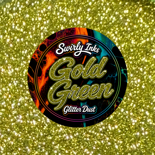 Gold Green Glitter Dust 1oz