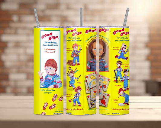 Halloween Movie Characters - 20oz Tumbler - (Good Chucky 1)