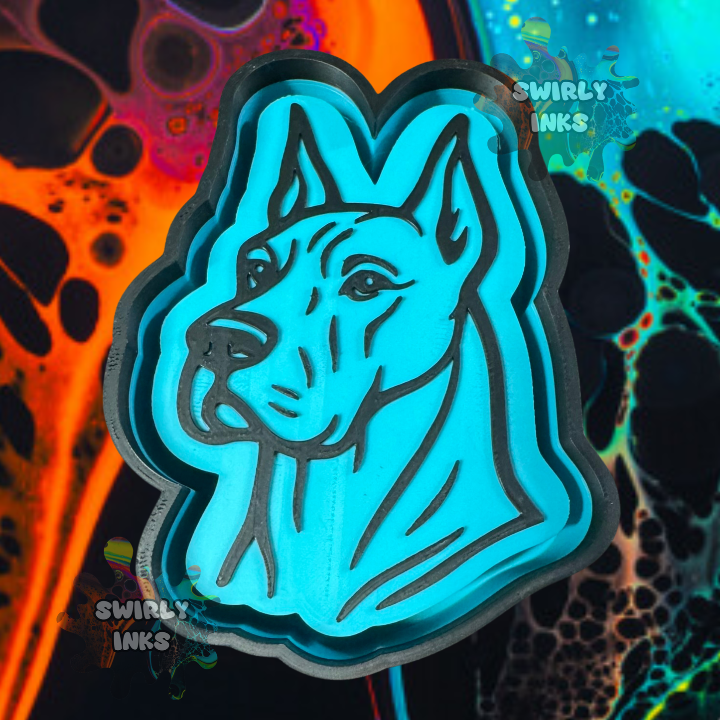 Great Dane Head Freshie Mold