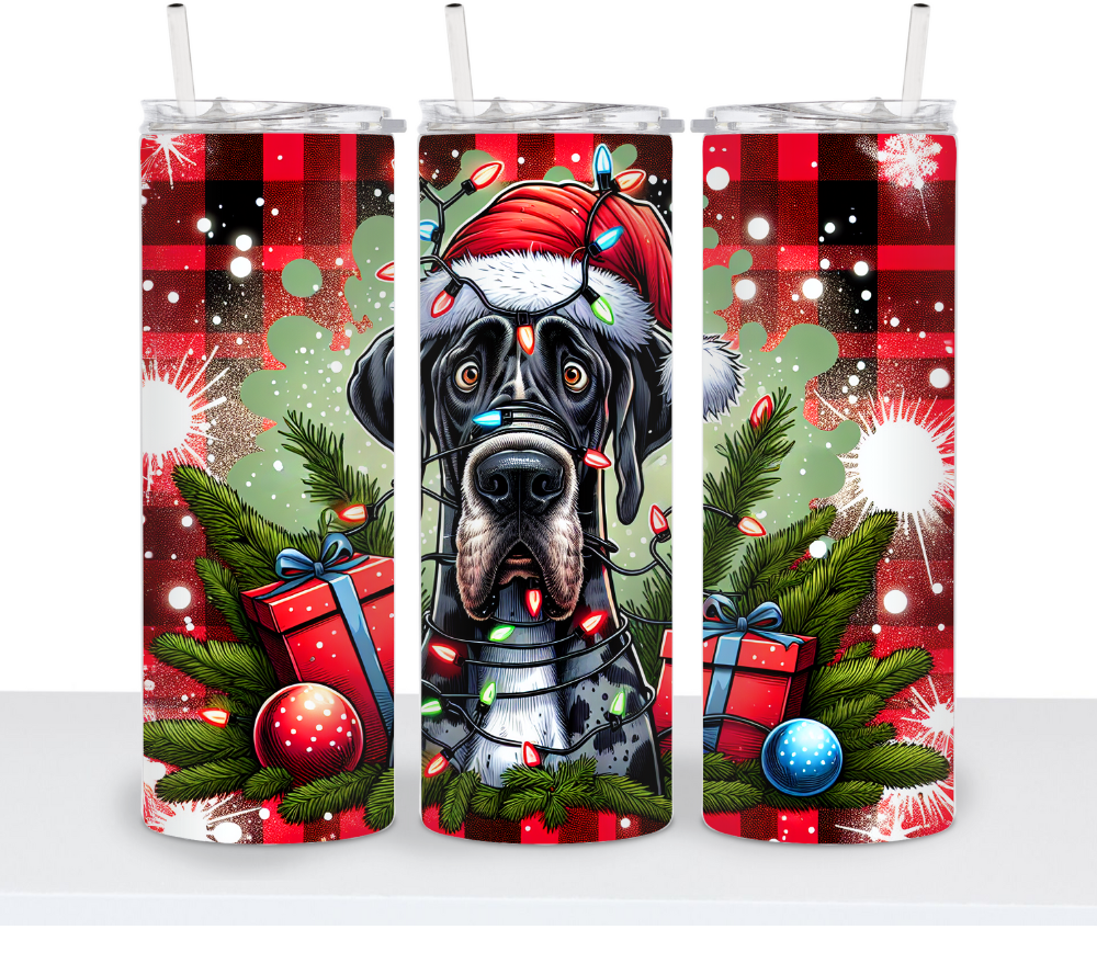 Christmas Dogs with Lights