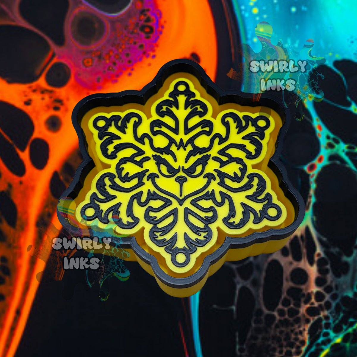 Green Guy Snowflake Freshie Mold