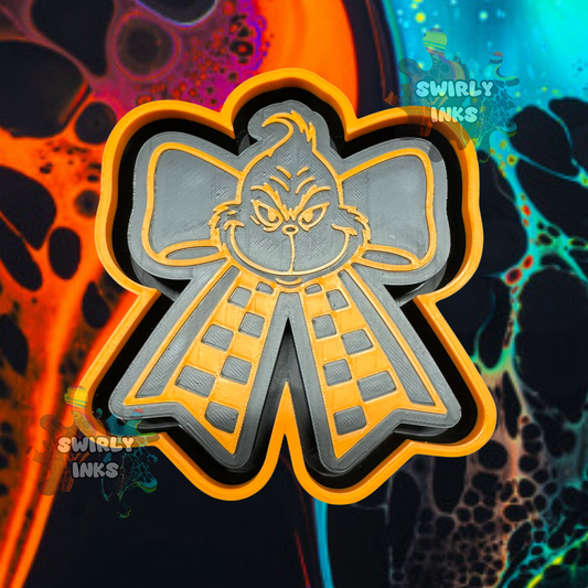 Grinchy Bow Freshie Mold