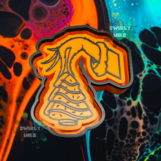 Grinchy Hand with Christmas Cake Tree Freshie Mold