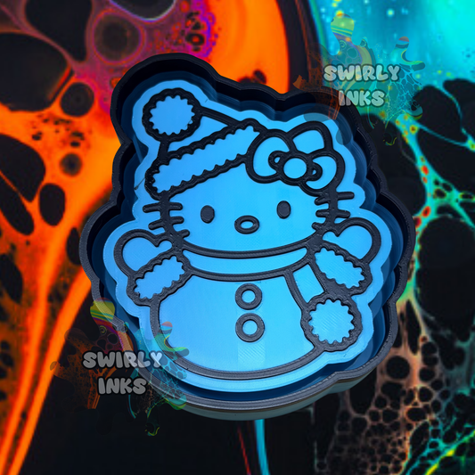 H K Cat Snowman Freshie Mold