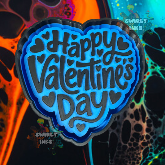 Happy Valentine's Day Heart Freshie Mold