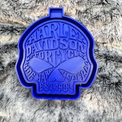 Motorcycle Skull Freshie Mold