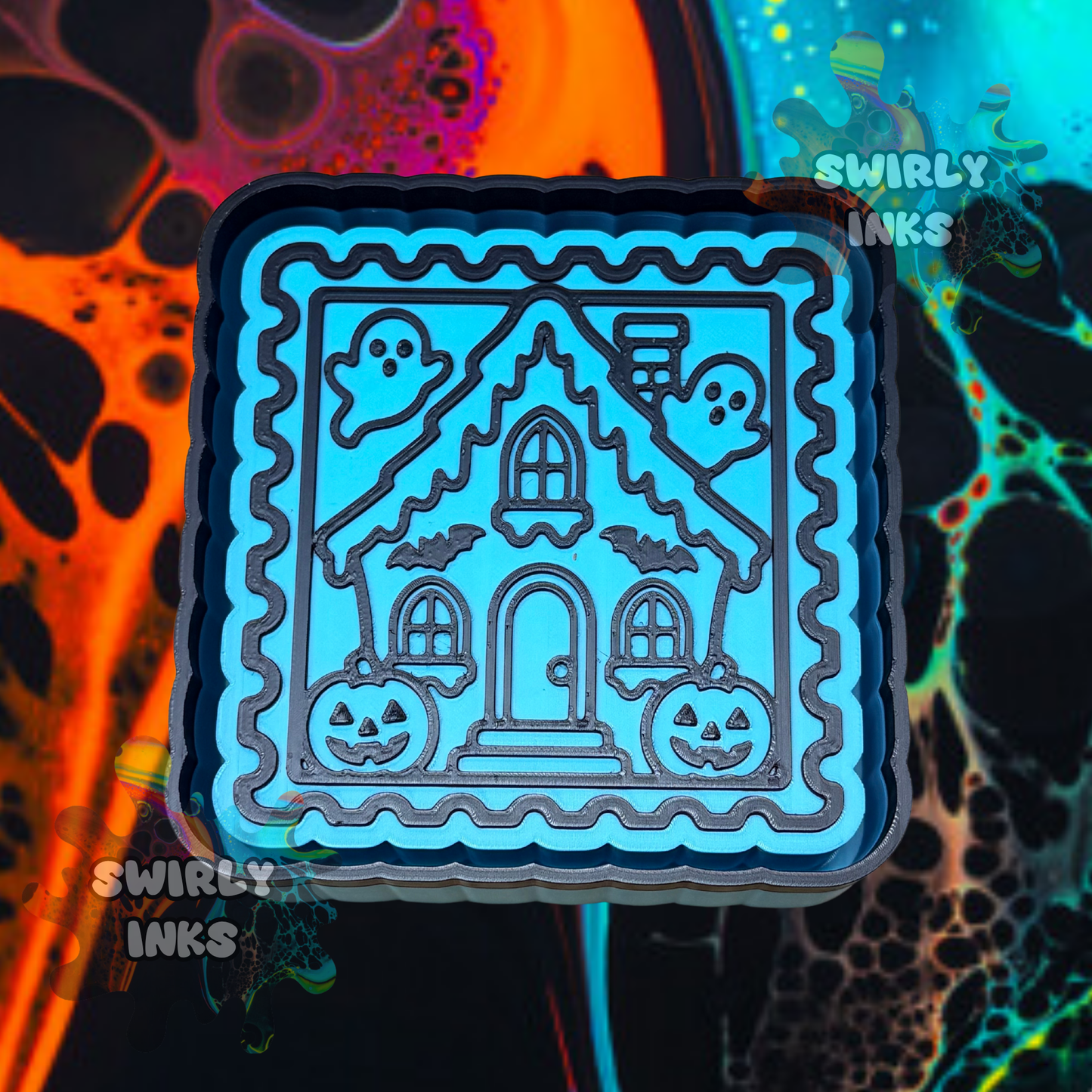 Haunted House Stamp Freshie Mold