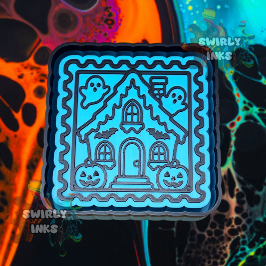 Haunted House Stamp Freshie Mold