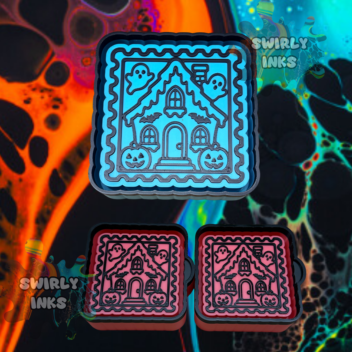 Haunted House Stamp Set Freshie Mold