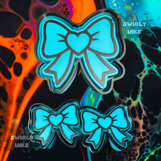 Heart Bow Set Freshie Mold