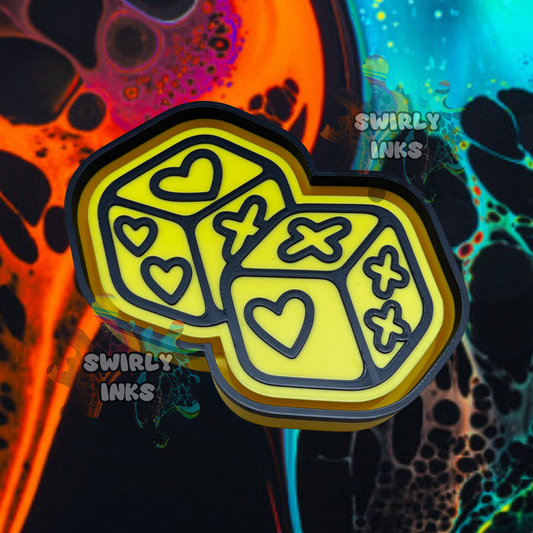 Heart Dice Freshie Mold