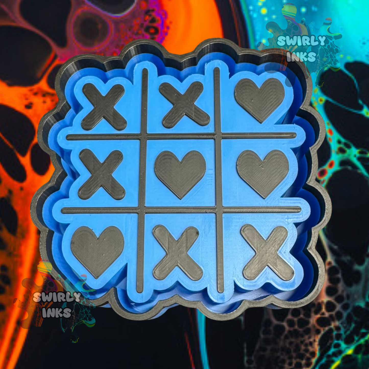 Heart Tic Tac Toe Freshie Mold