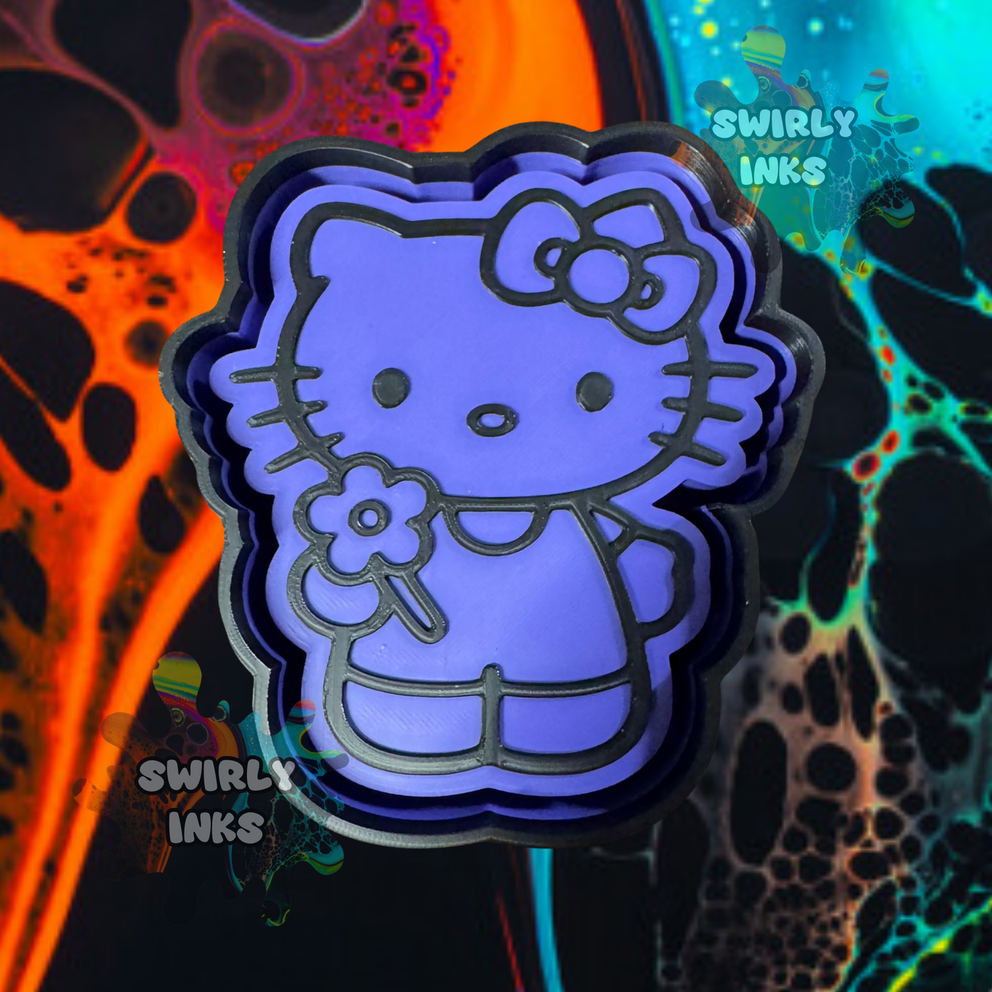 Hello Kitty with Flower Freshie Mold