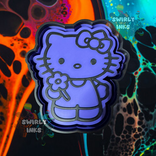 Hello Kitty with Flower Freshie Mold