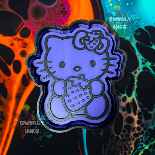 Hello Kitty with Strawberry Freshie Mold