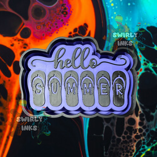 Hello Summer Flip Flops Freshie Mold