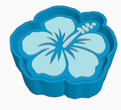 Hibiscus Flower Freshie Mold