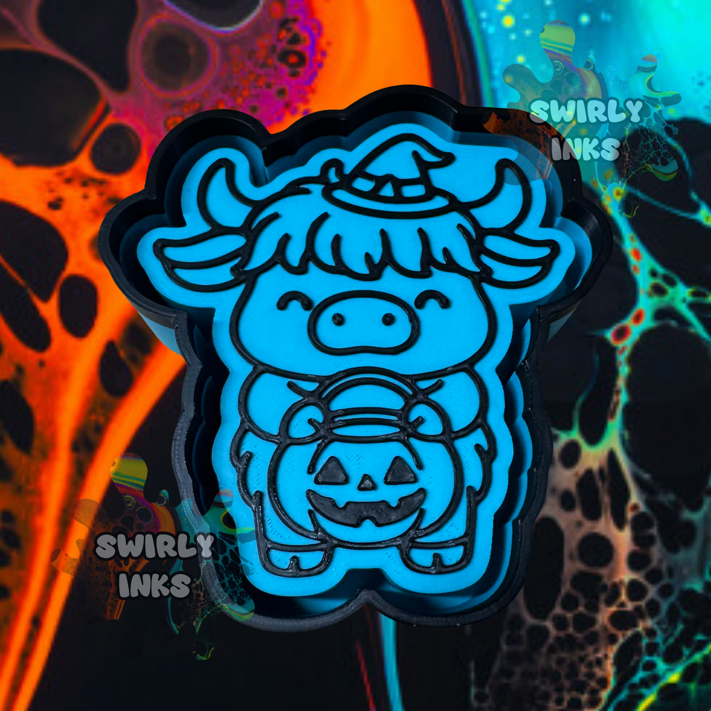 Highland Cow Witch Freshie Mold