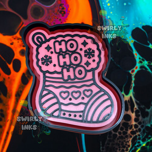 Ho Ho Ho Stocking Freshie Mold