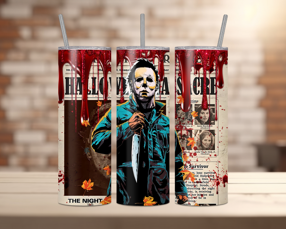 Halloween Movie Characters - 20oz Tumbler - (Horror 3)