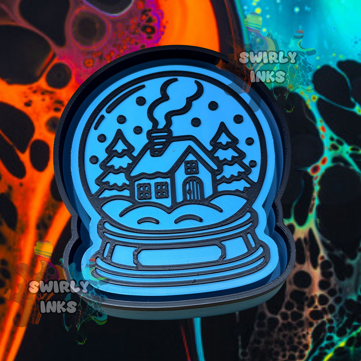 House in Snow Globe Freshie Mold