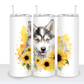 Dogs with Sunflowers