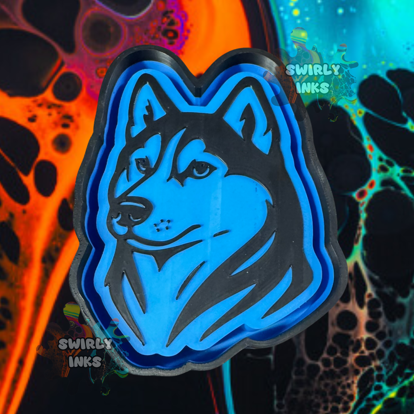 Husky Head Freshie Mold