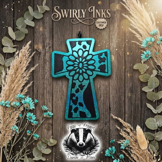 Cow Print Cross Freshie Mold