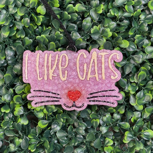I Like Cats - Black Cherry - Car Freshie/Air Freshener